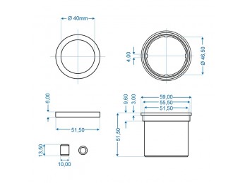 Set bucse alunecare Ø45 pentru Knott KF/KR 7.5-10-13-20 2