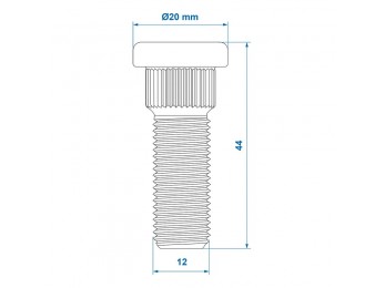 Bolt tambur M12x1.5 si piulita sferica 2