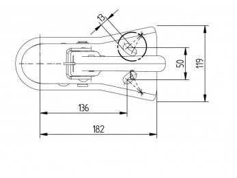 Cupla Knott prindere V tip AKFW7,5 750 kg 2