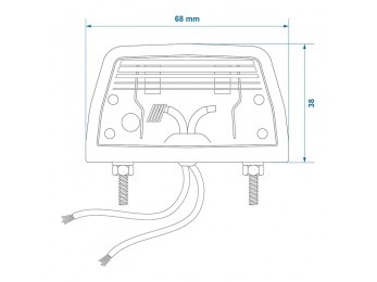 Lampa numar 68x38mm 2