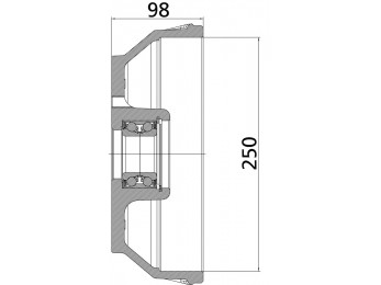 Tambur Knott F250, 250x40mm, 5x112 2