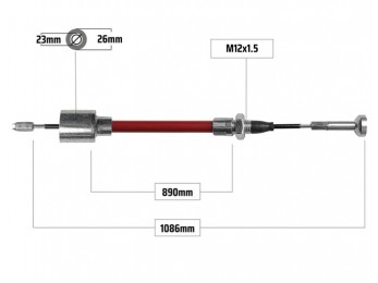 Cablu frana pentru ALKO/BPW  890/1100 mm 2