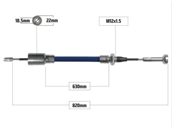Cablu frana pentru Knott  630/820 mm 2