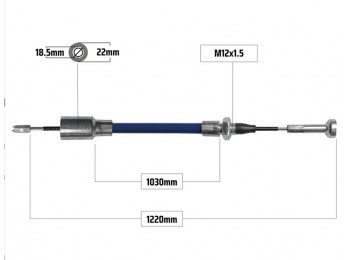 Cablu frana pentru Knott 1030/1220 mm 2