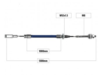 Cablu frana ochet/ filet M8 1000/1300mm 2