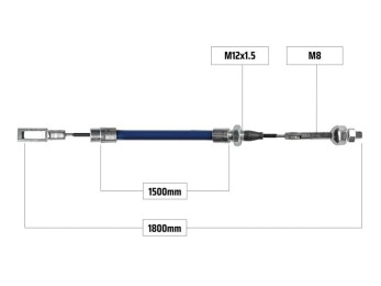 Cablu frana ochet/ filet M8 1500/1800mm 2
