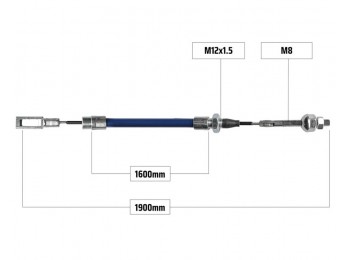 Cablu frana ochet/ filet M8 1600/1900 mm 2