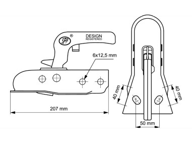Cupla SPP 750kg montaj V