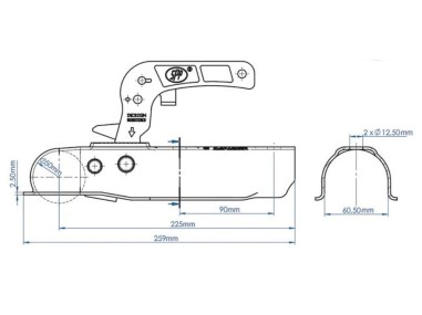 Cupla SPP 750kg Ø60mm