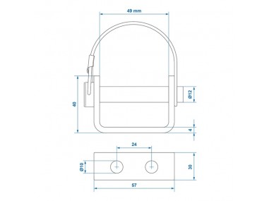 Suport balama 71mm/Ø12mm