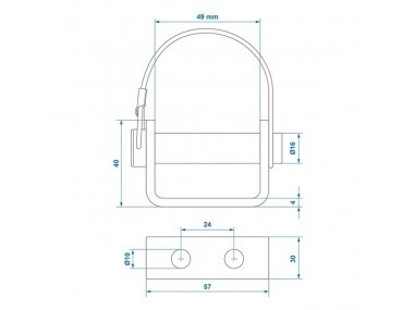 Suport balama 71mm/Ø16mm