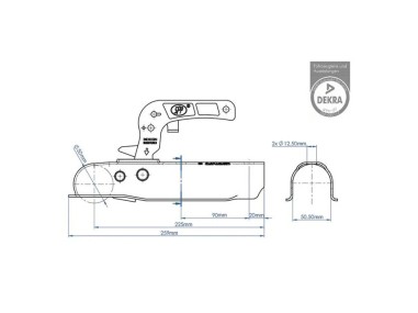 Cupla SPP 750kg Ø50mm