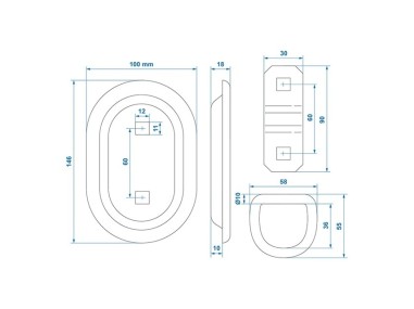 Ochet ancorare oval 145x100mm