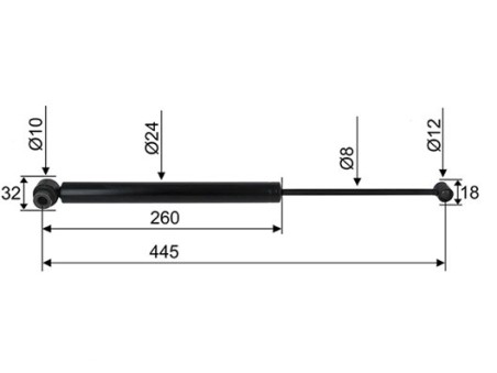 Amortizor Stabilus pentru ALKO 60S, 60S/2