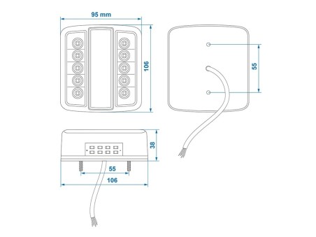 Lampa spate LED 105x98mm